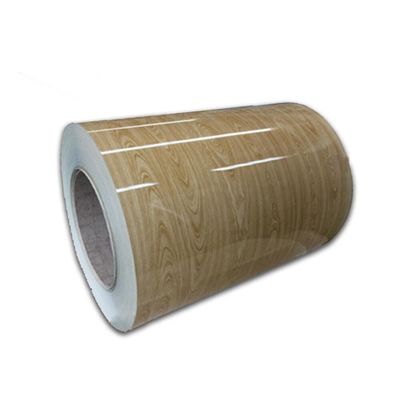 0.5x1000mm Couleur Polyester revêtement en bois grain peint bobine