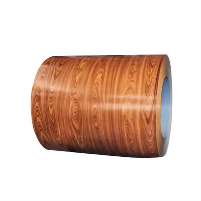 En acier prépeint laminé à chaud, en bobine, en bois, sur une surface à motifs, en bois PPGI