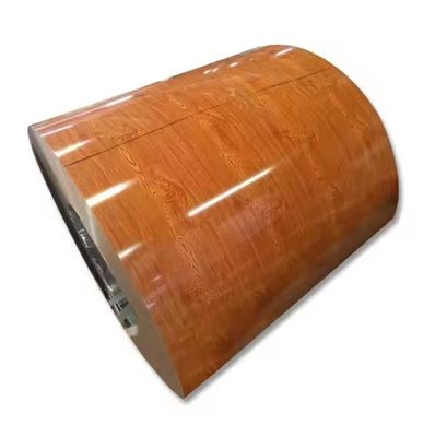 Coil en aluminium revêtu de couleur de grain de bois pour la décoration intérieure des murs