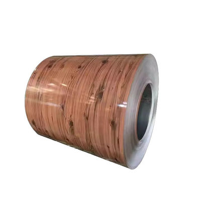 ASTM A755 bobine d'acier prépeinte à grains de bois utilisée pour la décoration intérieure