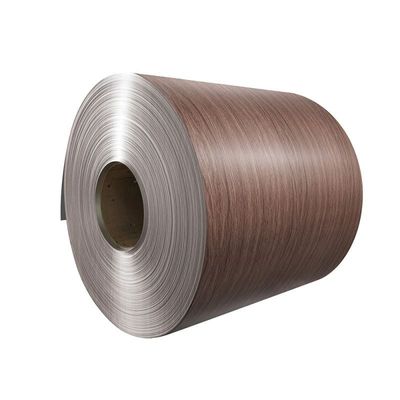Coil en aluminium prépeint en grains de bois de chêne Coil en alliage d'aluminium à texture de bois