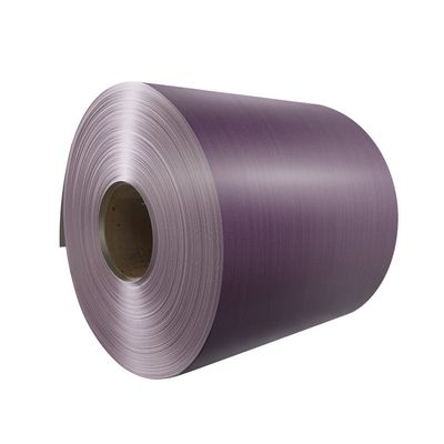 PVDF revêtement de la bobine d'aluminium brossé en cuivre violet argenté